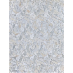 Natural Hide Hand-Tufted Leather Hide Ivory 8'x10' Area Rug