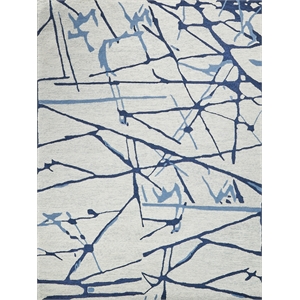 Mystic Hand-Tufted New Zealand Wool Navy 8'x10' Area Rug
