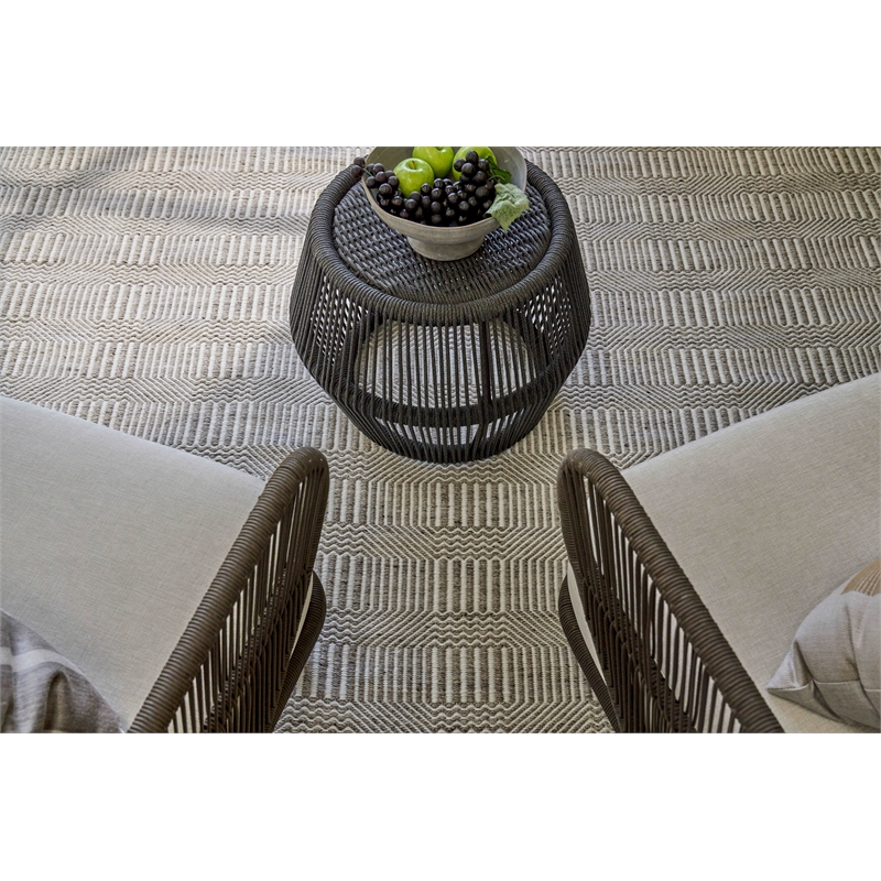 Naples Flatweave Pet Ivory/Gray 2'x3' Area Rug
