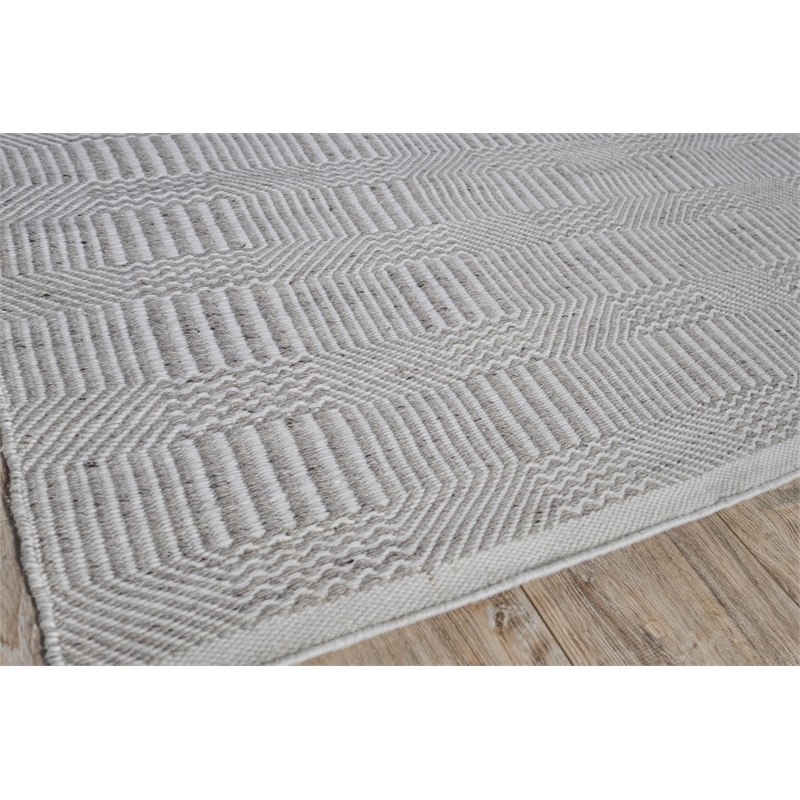 Naples Flatweave Pet Ivory/Gray 4'x6' Area Rug