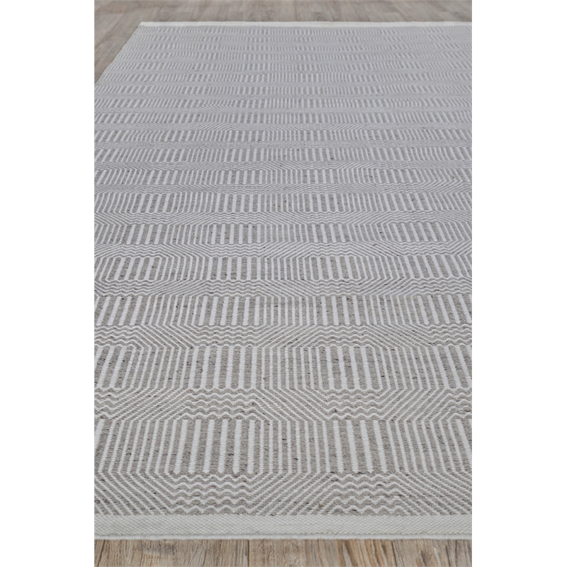 Naples Flatweave Pet Ivory/Gray 4'x6' Area Rug