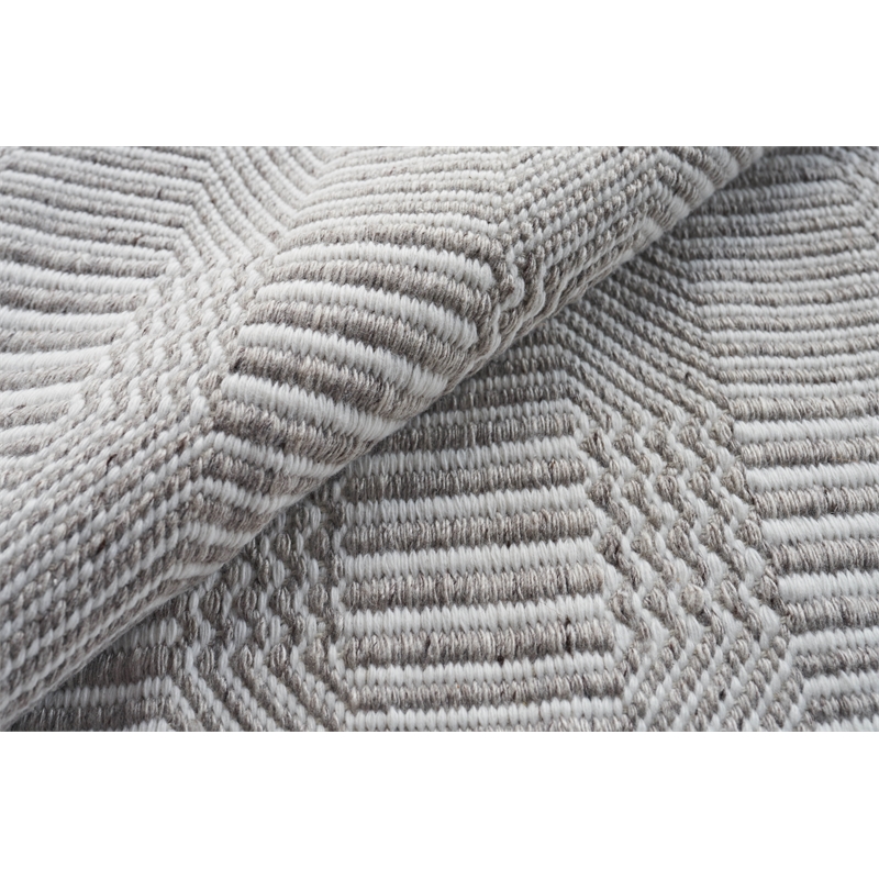 Naples Flatweave Pet Ivory/Gray 4'x6' Area Rug