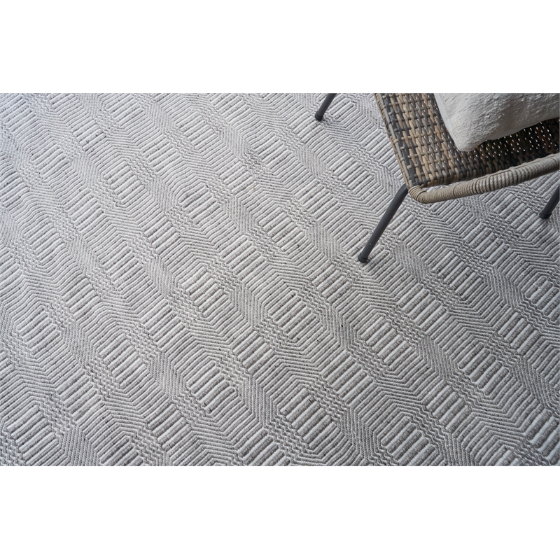 Naples Flatweave Pet Ivory/Gray 4'x6' Area Rug