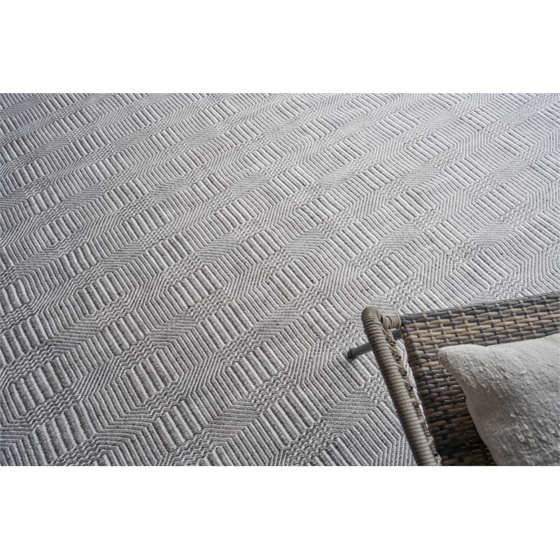 Naples Flatweave Pet Ivory/Gray 4'x6' Area Rug