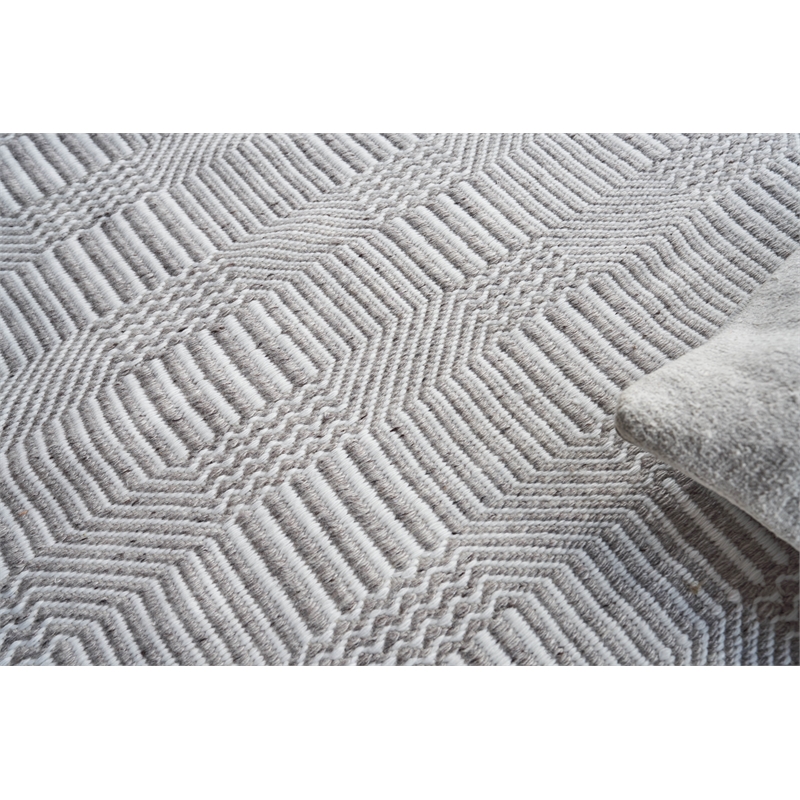 Naples Flatweave Pet Ivory/Gray 4'x6' Area Rug