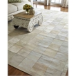 Natural Hide Hand-Tufted Leather Hide White 8'x11' Area Rug