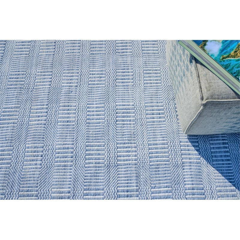 Naples Flatweave Pet Light Blue 12'x15' Area Rug
