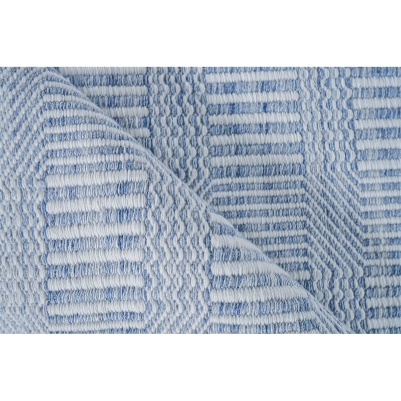 Naples Flatweave Pet Light Blue 9'x12' Area Rug