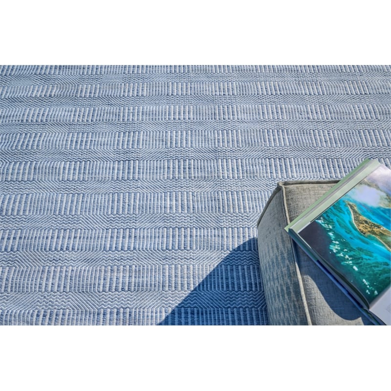 Naples Flatweave Pet Light Blue 9'x12' Area Rug