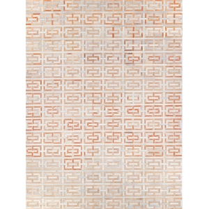 Natural Hide Hand-Tufted Leather Hide Terracota/Ivory 8'x11' Area Rug