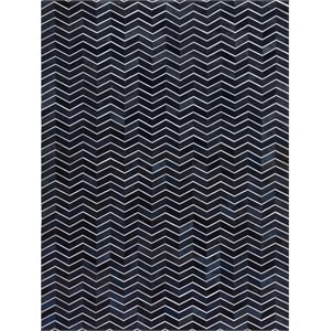 Natural Hide Hand-Tufted Leather Hide Blue/Multi 13'6&quotx17'6&quot Area Rug