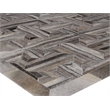 Natural Hide Hand-Tufted Leather Hide Gray 5'x8' Area Rug