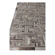 Natural Hide Hand-Tufted Leather Hide Gray 5'x8' Area Rug