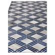 Natural Hide Hand-Tufted Leather Hide Navy/Multi 5'x8' Area Rug