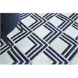 Natural Hide Hand-Tufted Leather Hide Navy/Multi 5'x8' Area Rug