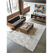 Natural Hide Hand-Tufted Leather Hide Ivory/Silver/Multi 5'x8' Area Rug