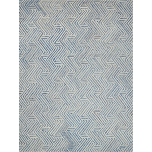 Naturals Hand-Tufted New Zealand Wool Blue/Ivory 6'x9' Area Rug