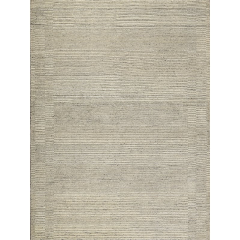 Oslo Hand-Knotted Ghazni Wool Gray/Cream 10'x14' Area Rug