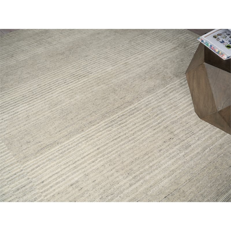 Oslo Hand-Knotted Ghazni Wool Gray/Cream 14'x18' Area Rug