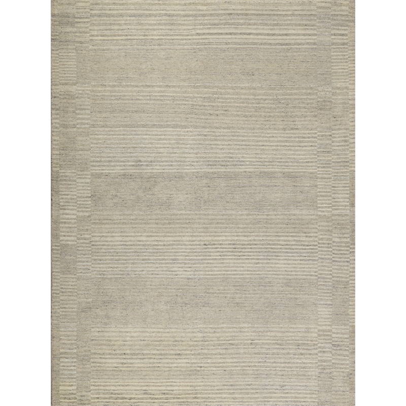 Oslo Hand-Knotted Ghazni Wool Gray/Cream 8'x10' Area Rug