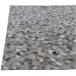 Natural Hide Hand-Tufted Leather Hide Silver 8'x10' Area Rug