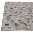 Natural Hide Hand-Tufted Leather Hide Ivory 13'6