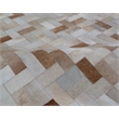 Natural Hide Hand-Tufted Leather Hide Ivory 13'6