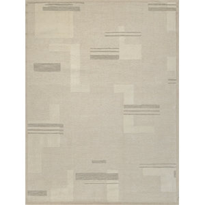 Nicada Hand-Tufted New Zealand Wool Silver/Ivory 10'x14' Area Rug