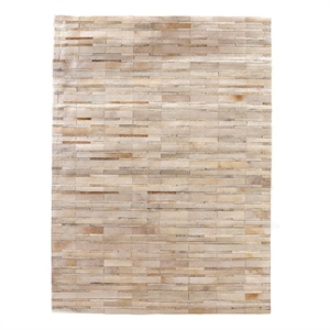 Natural Hide Hand-Tufted Leather Hide Ivory/Beige/Multi 8'x10' Area Rug