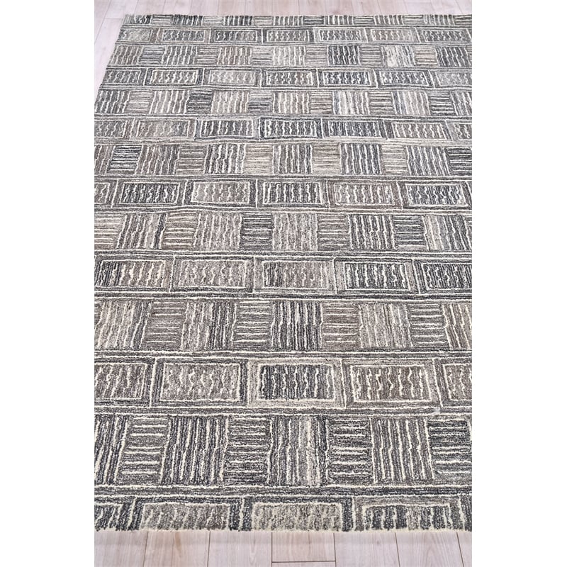 Naturals Hand-Tufted New Zealand Wool Charcoal 9'x12' Area Rug