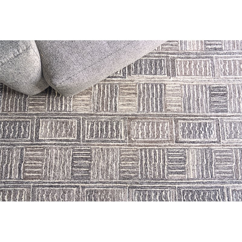 Naturals Hand-Tufted New Zealand Wool Charcoal 9'x12' Area Rug