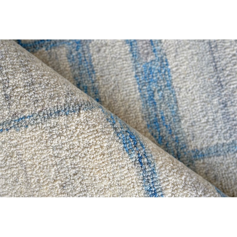 Naturals Hand-Tufted New Zealand Wool Blue/Ivory 5'x8' Area Rug