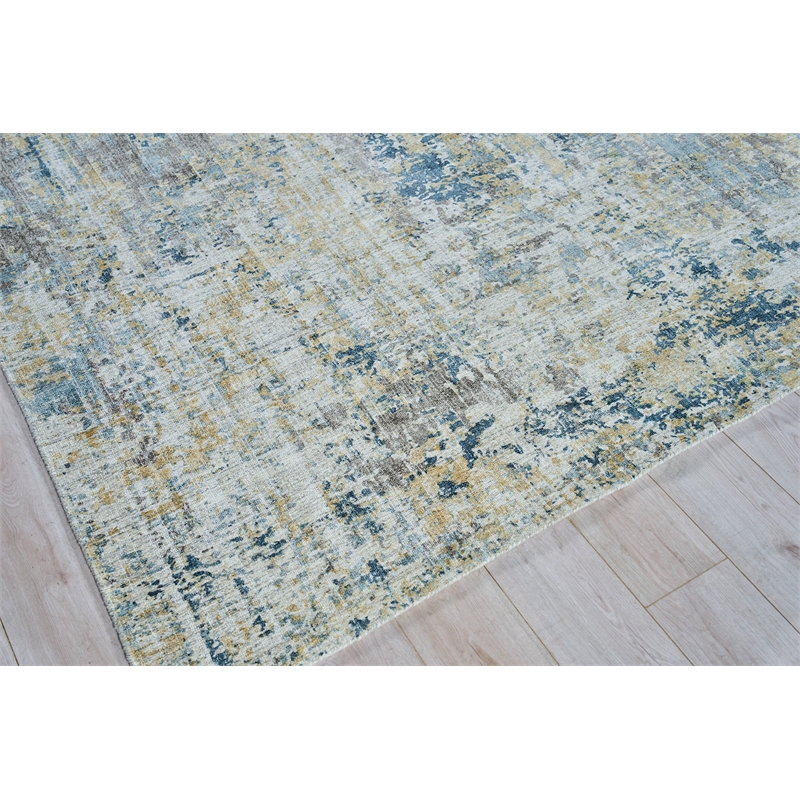 Nightfall Handloomed Wool/Bamboo Silk Gold/Brown 8'x10' Area Rug