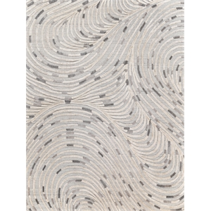 Overture Handloomed Wool/Bamboo Silk Silver/Gray 9'x12' Area Rug
