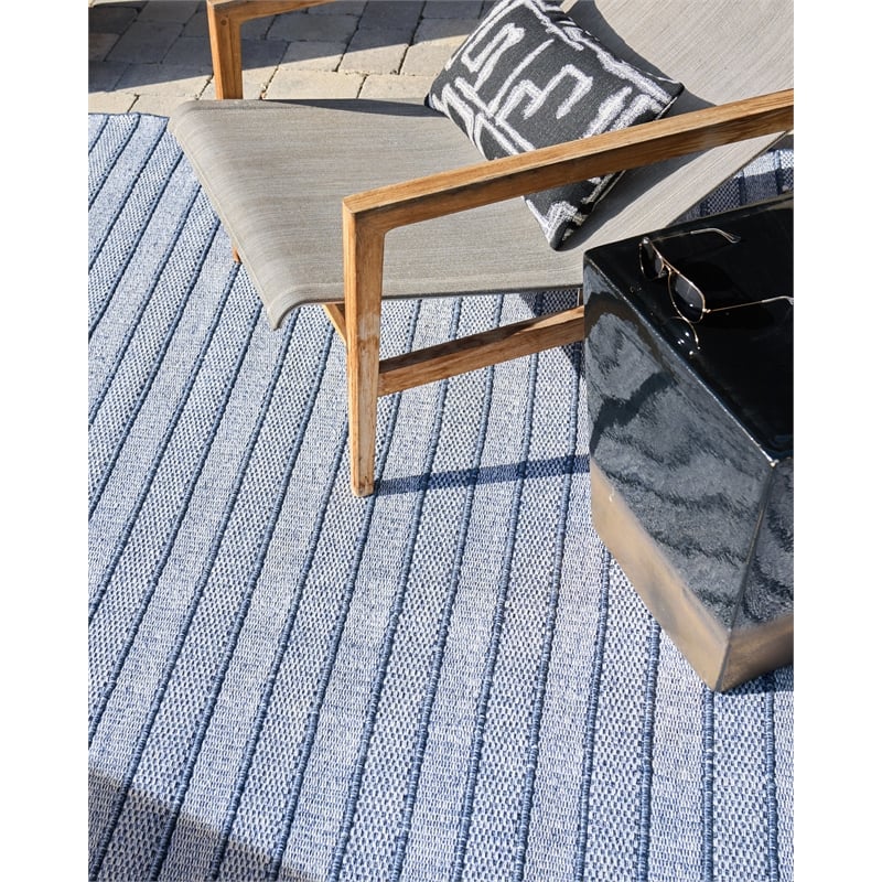 Nova Flatweave Pet Blue 9'x12' Area Rug