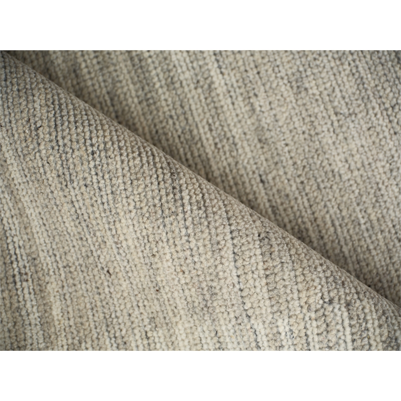Oslo Hand-Knotted Ghazni Wool Gray/Cream 9'x12' Area Rug