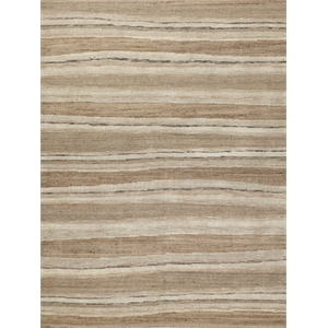 Oslo Hand-Knotted Ghazni Wool Ivory/Brown 14'x18' Area Rug