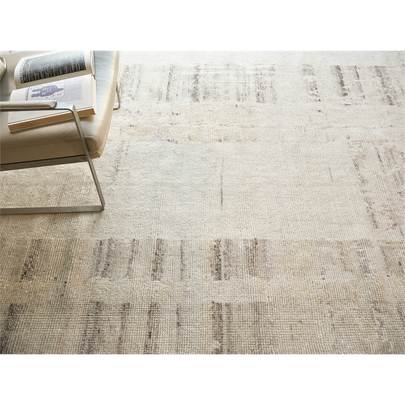 Oslo Hand-Knotted Ghazni Wool Silver/Ivory 12'x15' Area Rug