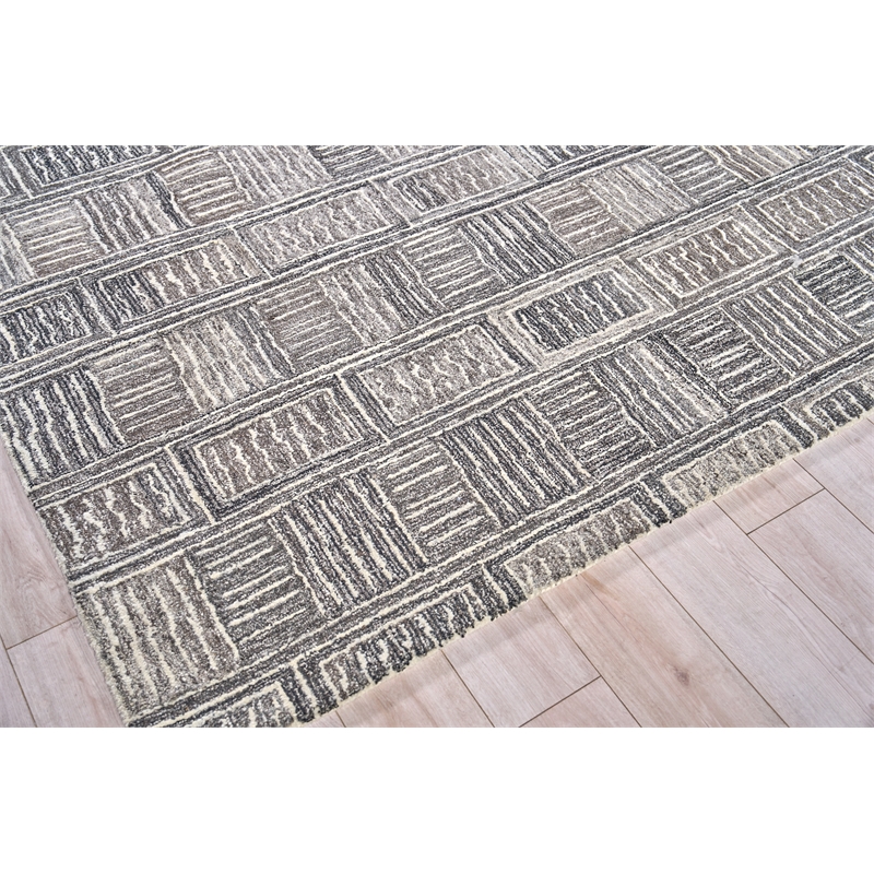 Naturals Hand-Tufted New Zealand Wool Charcoal 12'x15' Area Rug