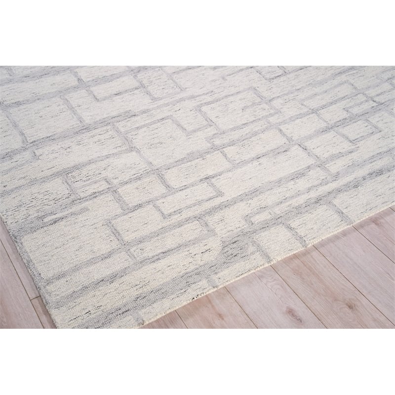 Naturals Hand-Tufted New Zealand Wool Ivory/Gray 10'x14' Area Rug