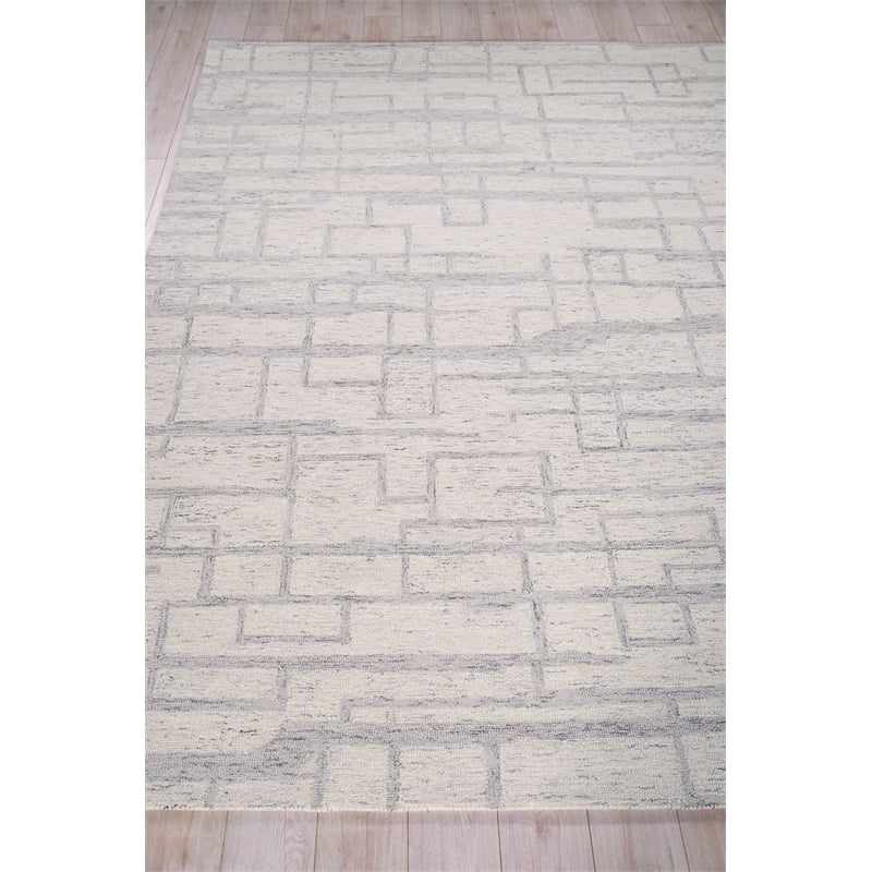 Naturals Hand-Tufted New Zealand Wool Ivory/Gray 10'x14' Area Rug