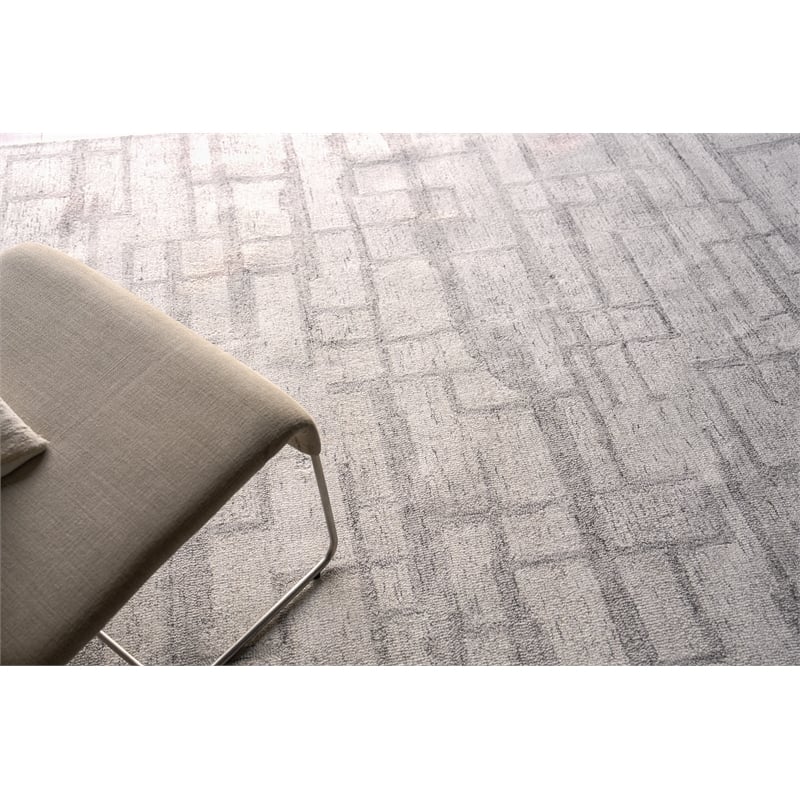 Naturals Hand-Tufted New Zealand Wool Ivory/Gray 10'x14' Area Rug