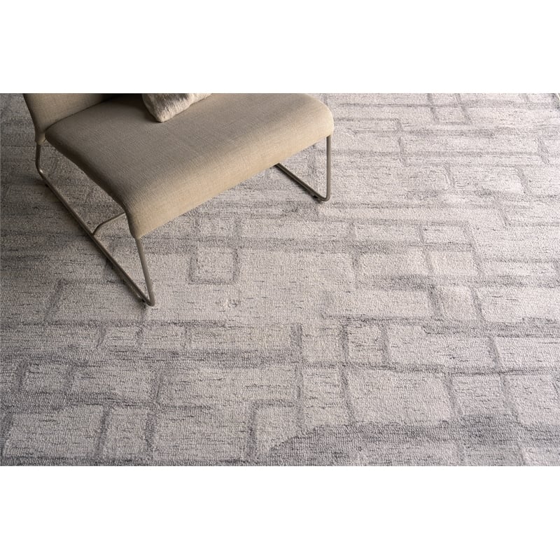 Naturals Hand-Tufted New Zealand Wool Ivory/Gray 10'x14' Area Rug