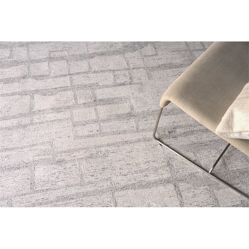 Naturals Hand-Tufted New Zealand Wool Ivory/Gray 10'x14' Area Rug