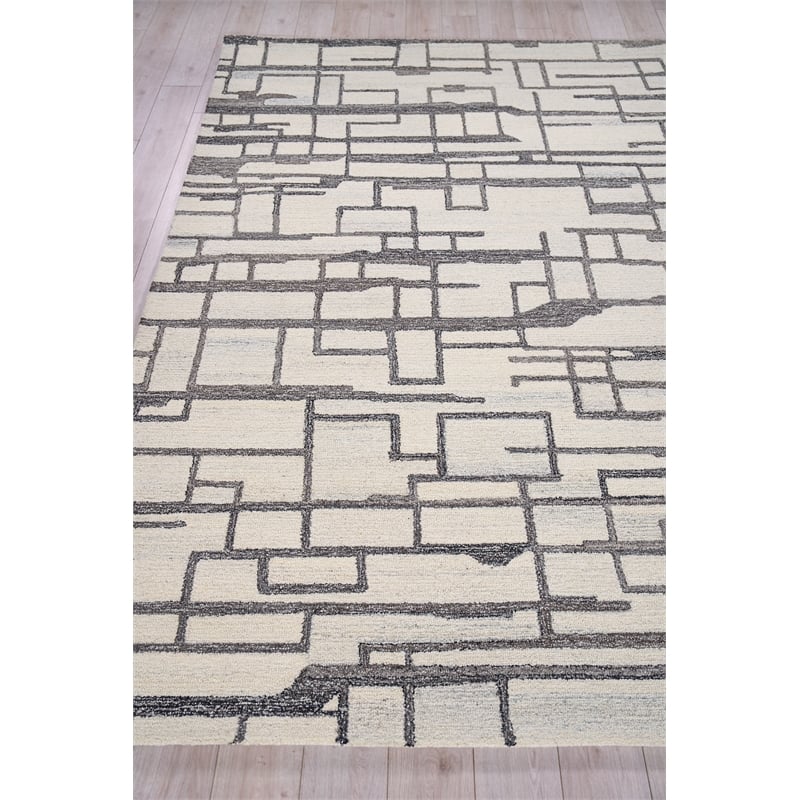 Naturals Hand-Tufted New Zealand Wool Charcoal 5'x8' Area Rug