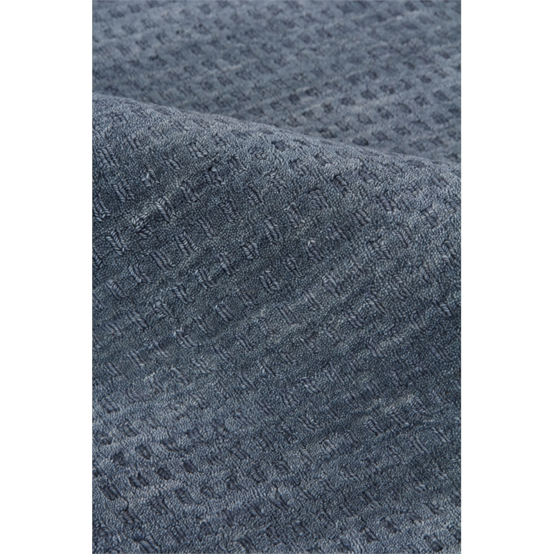 New Zealand Wool Handloomed New Zealand Wool Denim Blue 12'x15' Area Rug