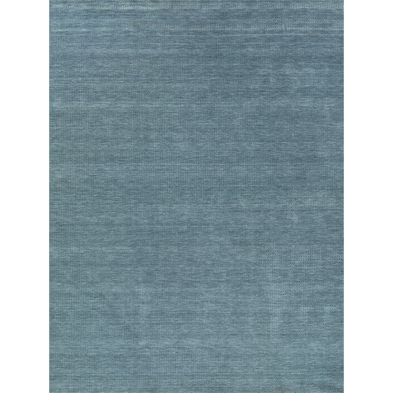 New Zealand Wool Handloomed New Zealand Wool Denim Blue 12'x15' Area Rug