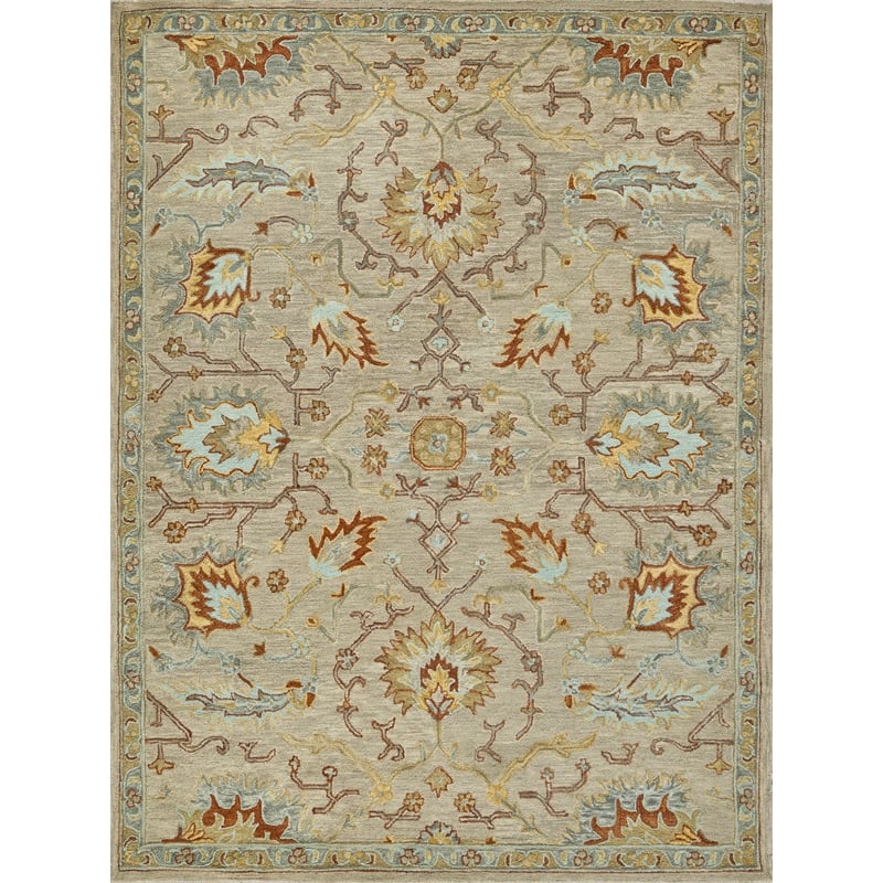 Newport Hand-Tufted New Zealand Wool Beige/Brown 10'x14' Area Rug
