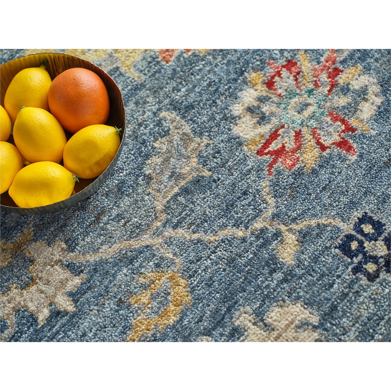 Oxford Hand-Knotted Ghazni Wool Blue 6'x9' Area Rug