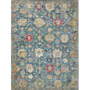 Oxford Hand-Knotted Ghazni Wool Blue 6'x9' Area Rug